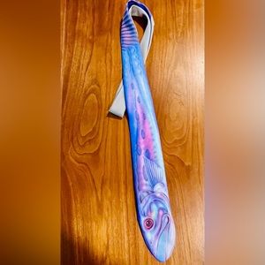 RALPH MARLIN FISH SILK TIE